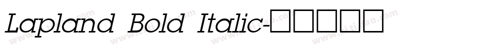 Lapland Bold Italic字体转换
